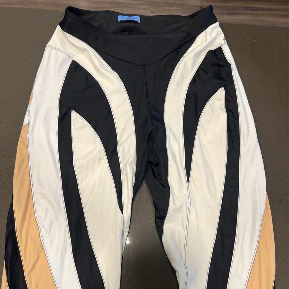 Mugler Women’s High-rise - Multicolor Spiral leggings. SIZE 44